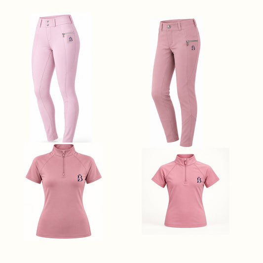 Bajolek Ride Together complete women’s and junior riding set in pink with correct logo placement