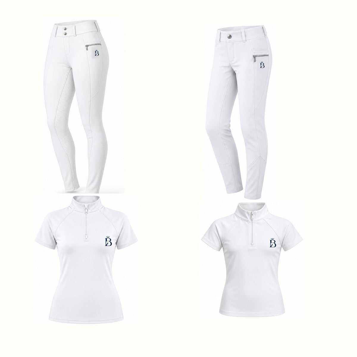 Bajolek Ride Together complete women’s and junior riding set in white with correct logo placement