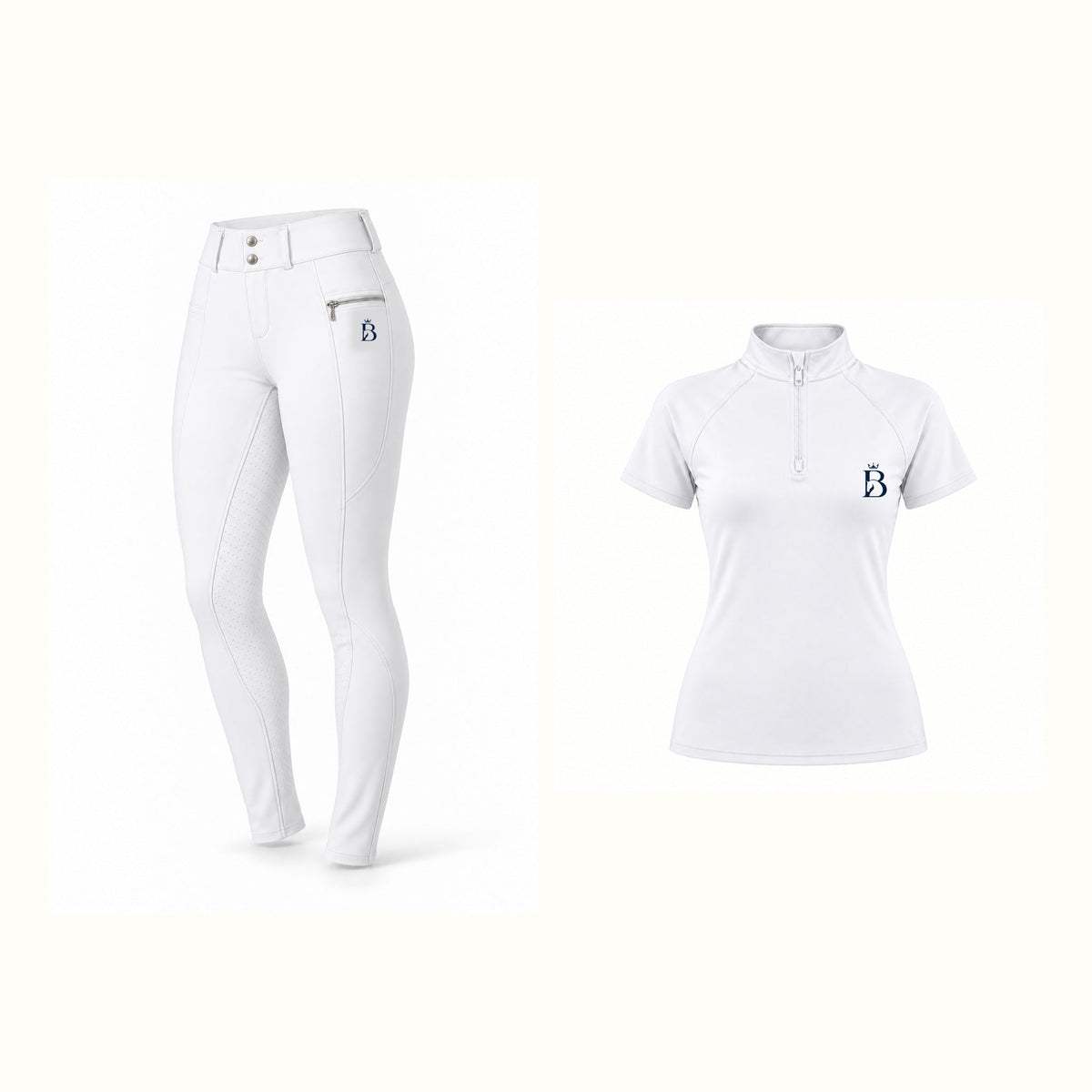 Bajolek women’s short-sleeve riding set in White