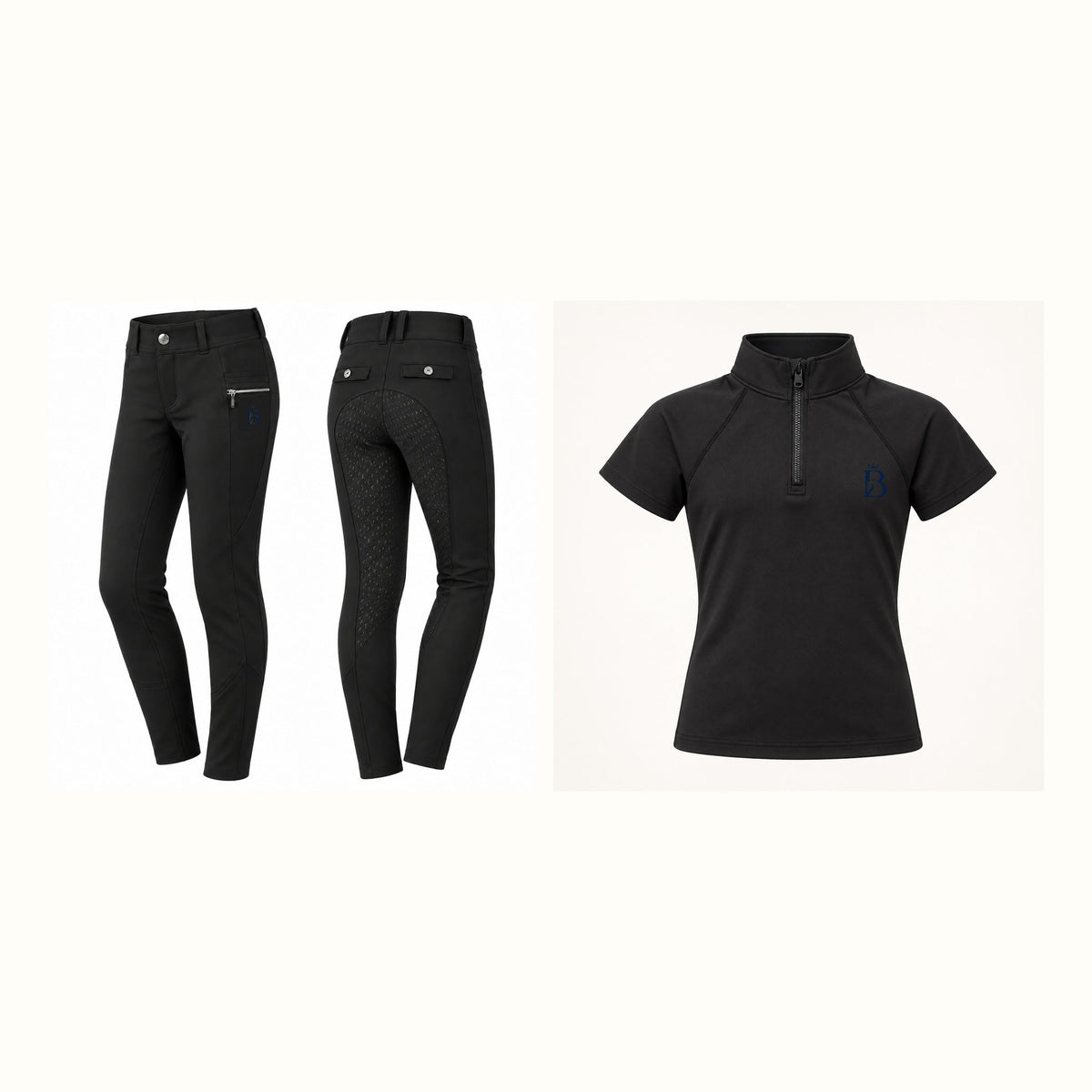 Bajolek junior riding set in Black