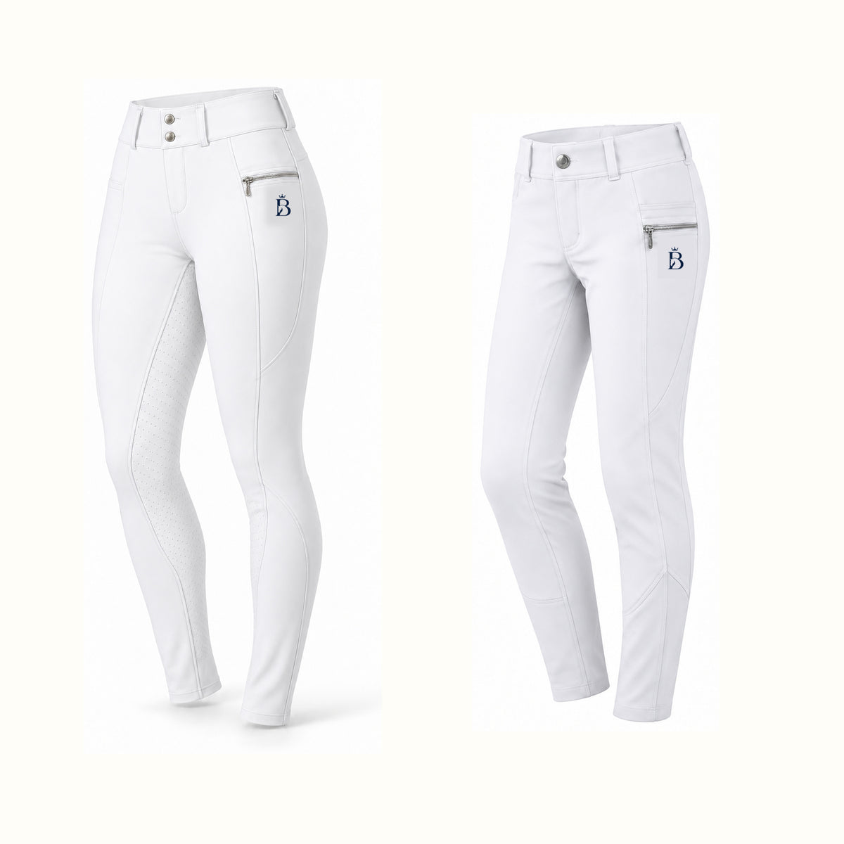 Bajolek Ride Together coordinated women’s and junior breeches in White