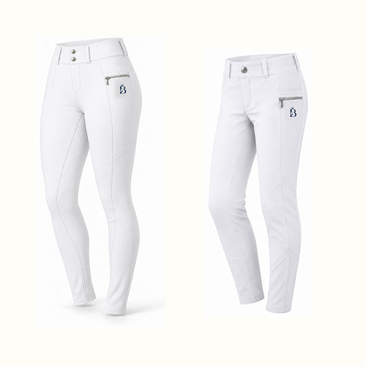 Bajolek Ride Together coordinated women’s and junior breeches in White