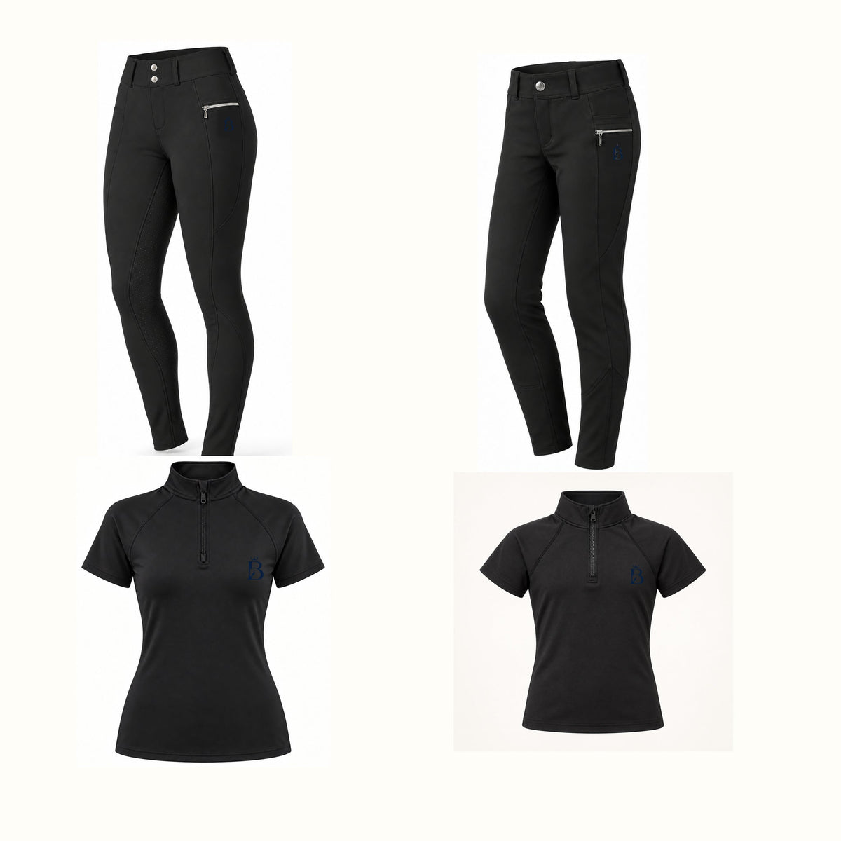 Bajolek Ride Together complete women’s and junior riding set in black with correct logo placement