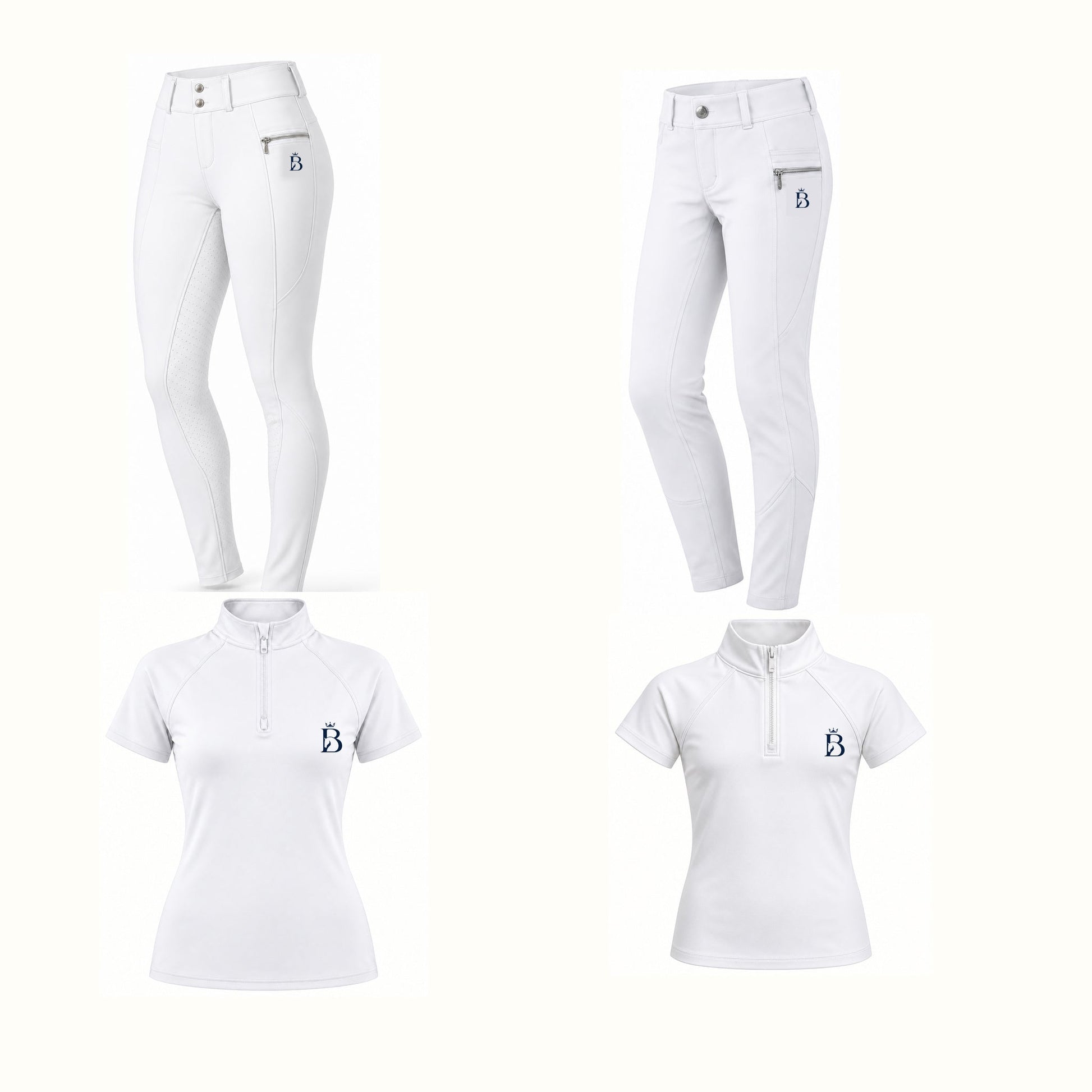 Bajolek Ride Together complete women’s and junior riding set in white with correct logo placement
